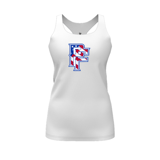 [FT0TRBWH-FYS-LOGO2] Decker Racerback Tank Top (Female Youth S, White, Logo 2)