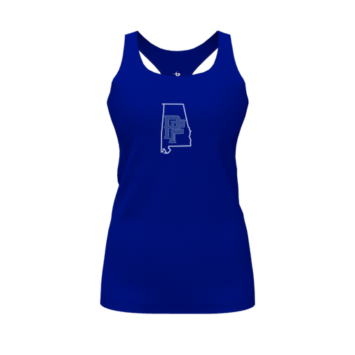 [FT0TRBRY-FYS-LOGO1] Decker Racerback Tank Top (Female Youth S, Royal, Logo 1)