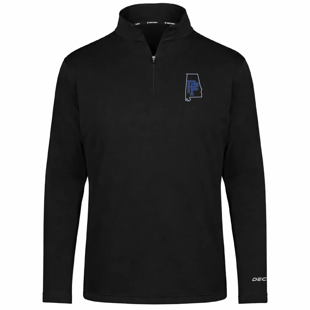 [FOLQFFBK-AXS-LOGO1] Decker Men's FlexFleece 1/4 Zip (Black, Adult XS, Logo 1)