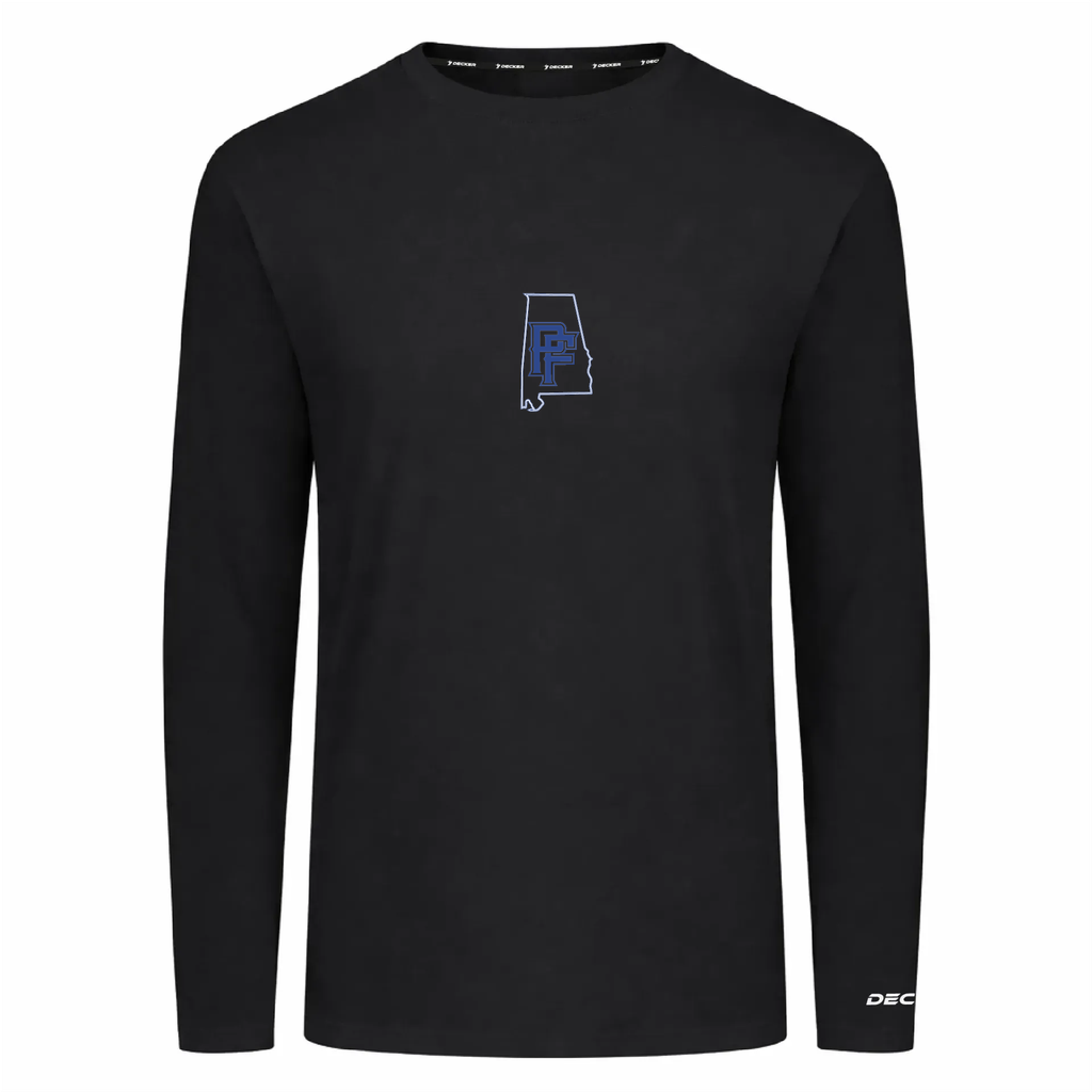 [FTLCUBBK-AXS-LOGO1] Decker Adult Tri-Blend T-Shirt - Long Sleeve (Black, Adult XS, Logo 1)