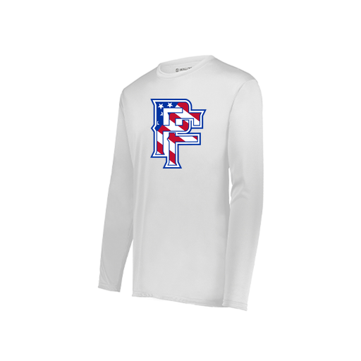 [222822.005.XS-LOGO2] Men's LS Smooth Sport Shirt (Adult XS, White, Logo 2)