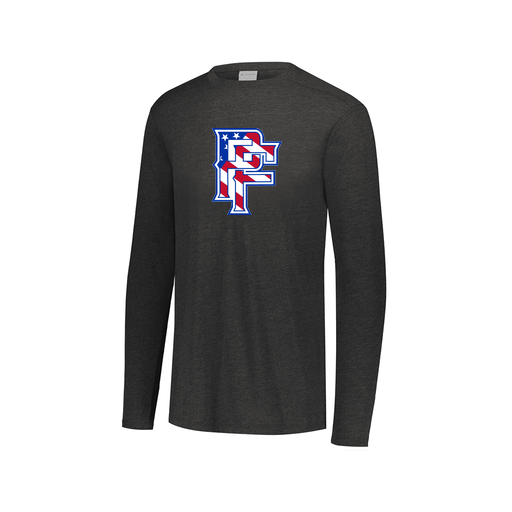 [FTLCUBBK-AXS-LOGO2] Decker Men's Tri-Blend T-Shirt - Long Sleeve (Adult XS, Black, Logo 2)