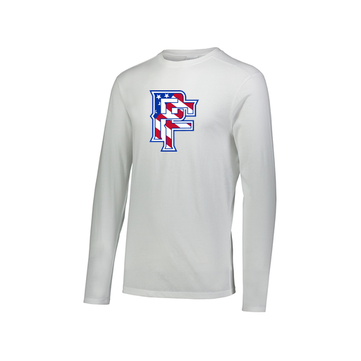 [FTLCUBWH-AXS-LOGO2] Decker Men's Tri-Blend T-Shirt - Long Sleeve (Adult XS, White, Logo 2)