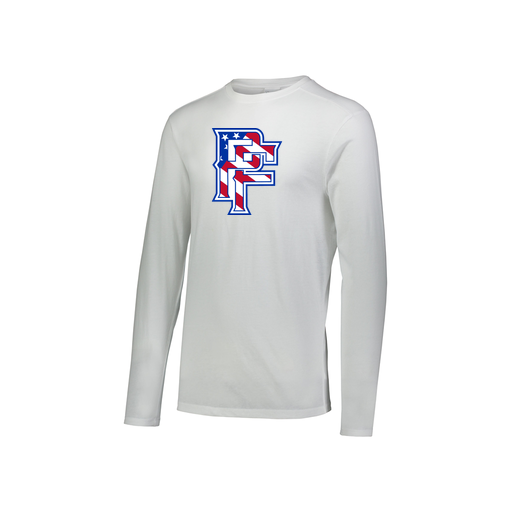 [FTLCUBWH-YS-LOGO2] Decker Youth Tri-Blend T-Shirt - Long Sleeve (Youth S, White, Logo 2)