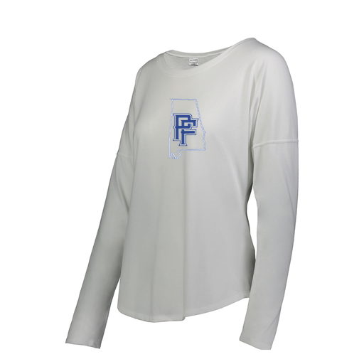 [FTLCUBWH-FAS-LOGO1] Decker Women's Tri-Blend T-Shirt - Long Sleeve (Female Adult S, White, Logo 1)